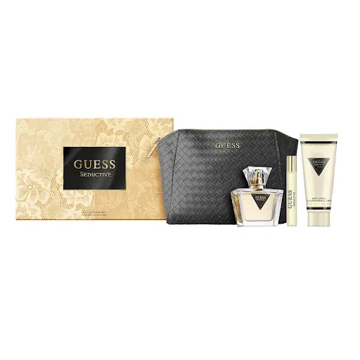 GUESS SEDUCTIVE WOMEN SET EDT 75ML+EDT15ML+BL 100ML+POUCH 