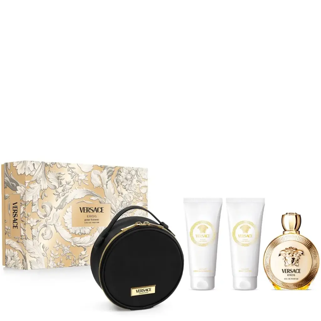 VERSACE EROS WOMEN SET EDP 100ML+BL 100ML+BATH & SG 100ML+MAKE UP CASE 