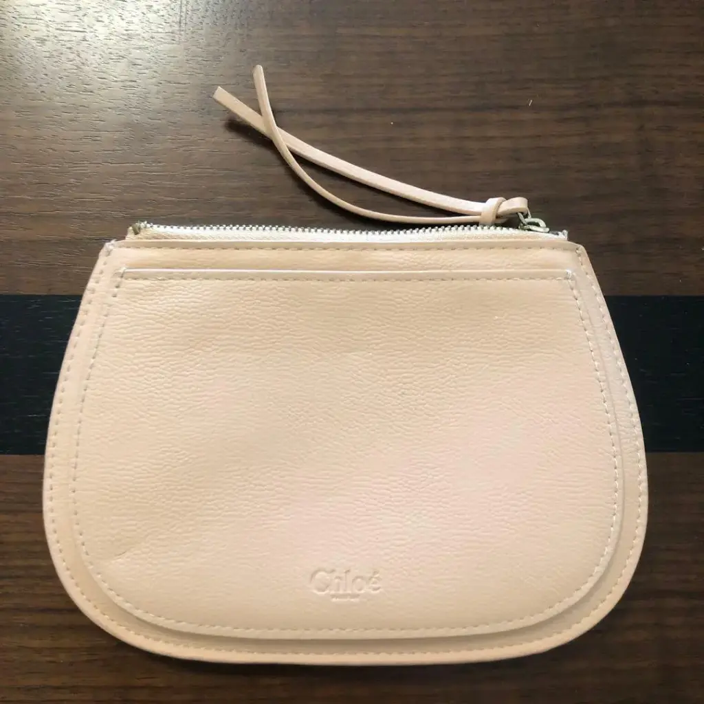 CHLOE PARFUM CREAM BEIGE CLUTCH WOMEN TOILETRY BAG