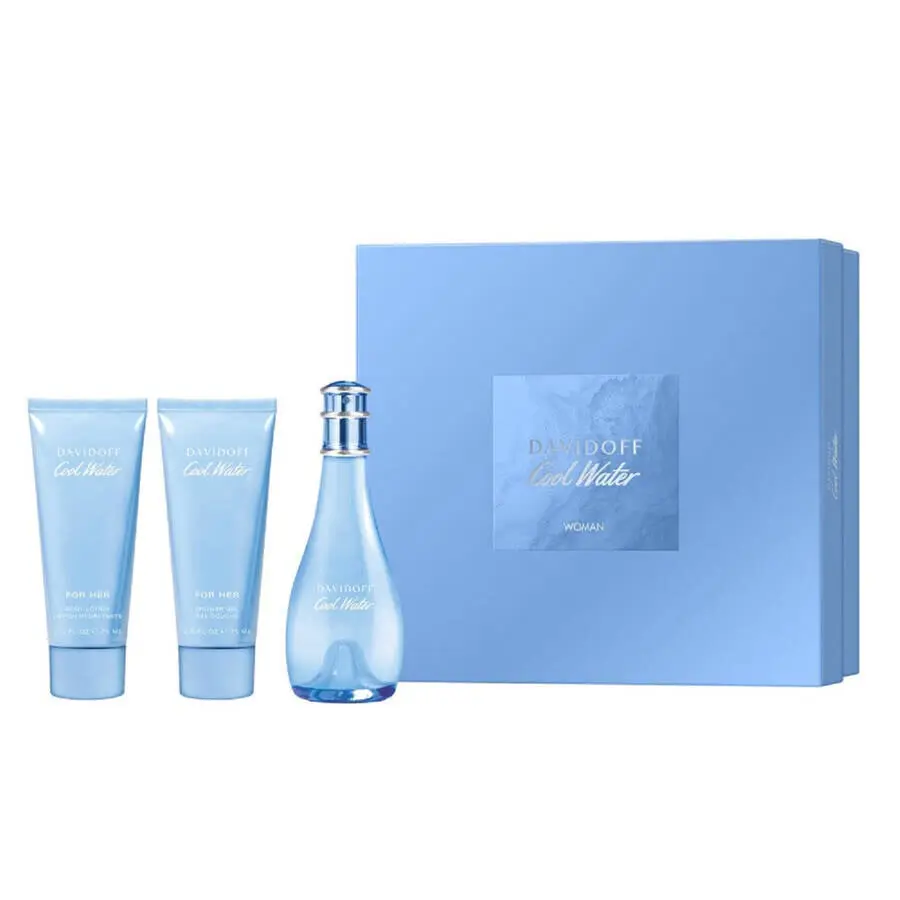 DAVIDOFF COOL WATER WOMEN SET EDT 100ML+SG 75ML+BL 75ML