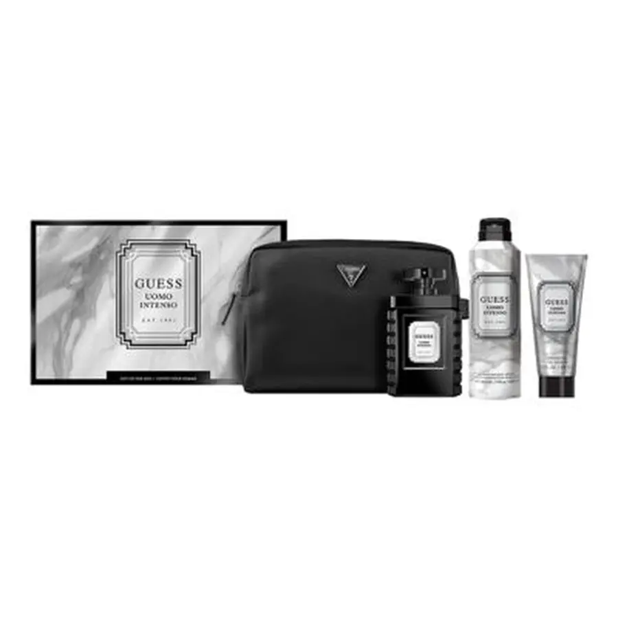 GUESS UOMO INTENSO MEN SET EDP 100ML+DEO 226ML+ SG 100ML+POUCH