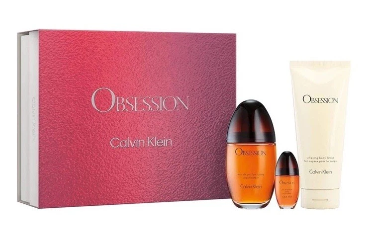 CK OBSESSION WOMEN SET EDP 100ML+15ML+SILKENING BODY LOTION 200ML