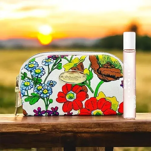 COACH FLORAL WOMEN EDP 7.5ML MINI+PURSE