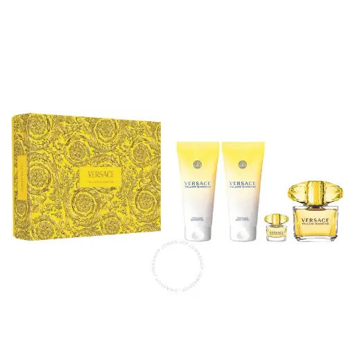 [8011003889051] VERSACE YELLOW DIAMOND 4PC SET WOMEN (HARD BOX)
