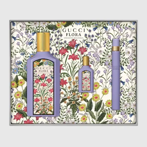 [3616305447654] GUCCI FLORA GORGEOUS MAGNOLIA WOMEN SET EDP 100ML+EDP 10ML+EDP 5ML 
