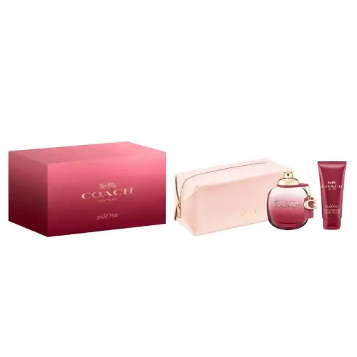 [3386460158657] COACH WILD ROSE WOMEN SET EDP 90ML + BL 100ML + POUCH 