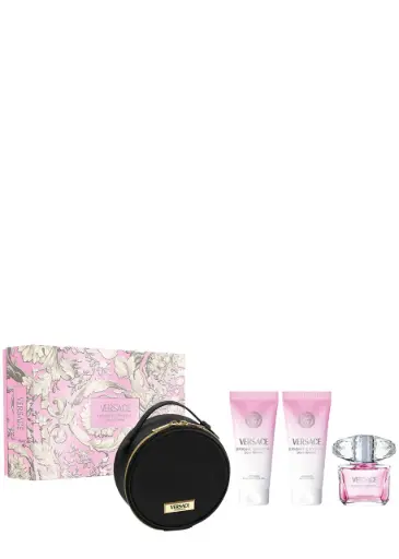 [8011003902774] VERSACE BRIGHT CRYSTAL WOMEN SET EDT 90ML+BL 100ML+BATH & SG 100ML+MAKE UP CASE 