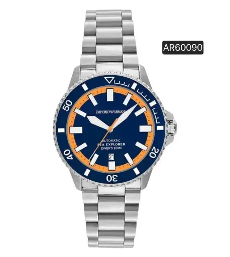 [AR60090] AR60090 ARMANI AUTOMETICAL BLUE DIAL STEEL MEN WATCH 