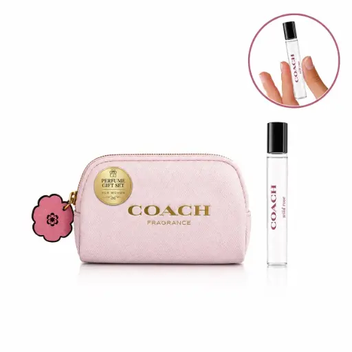 [3386460146524] COACH WILD ROSE EDP WOMEN 7.5 mL MINI + PURSE