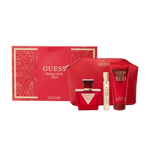 [085715330369] GUESS SEDUCTIVE RED WOMEN SET EDT 75ML+EDT 15ML +BL 100+POUCH